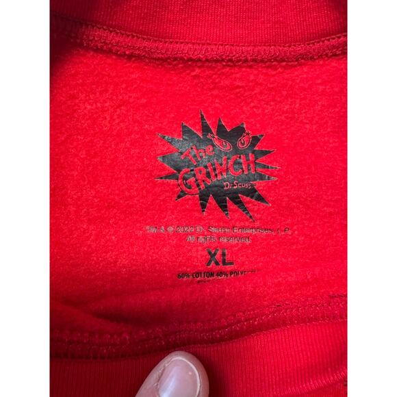 THE GRINCH Sweatshirt, Size XL, Christmas, Holiday, Red - Picture 3 of 8